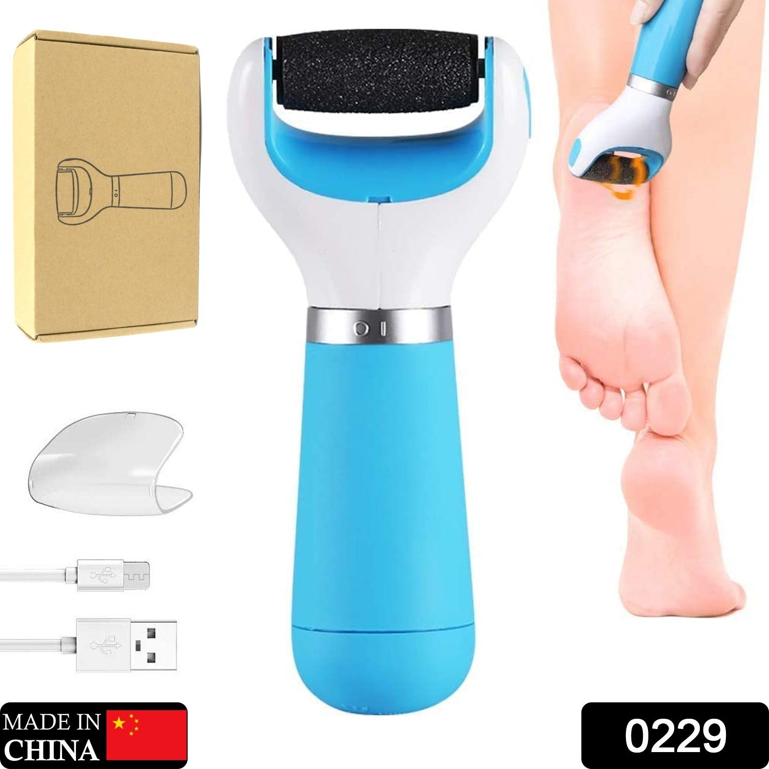 0229 Electronic Dry Foot File, Callous Remover for Feet, Electric Foot with Roller Hard and Dead Skin- Regular Coarse, Baby smooth feet in minutes. For in home padicure foot care, Battery Powered & USB (Battry not included) 0229 Electronic Dry Foot File, Callous Remover for Feet, Electric Foot with Roller Hard and Dead Skin- Regular Coarse, Baby smooth feet in minutes. For in home padicure foot care, Battery Powered & USB (Battry not included)